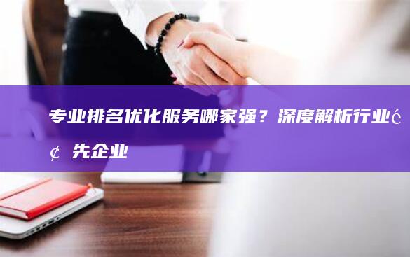 专业排名优化服务哪家强？深度解析行业领先企业